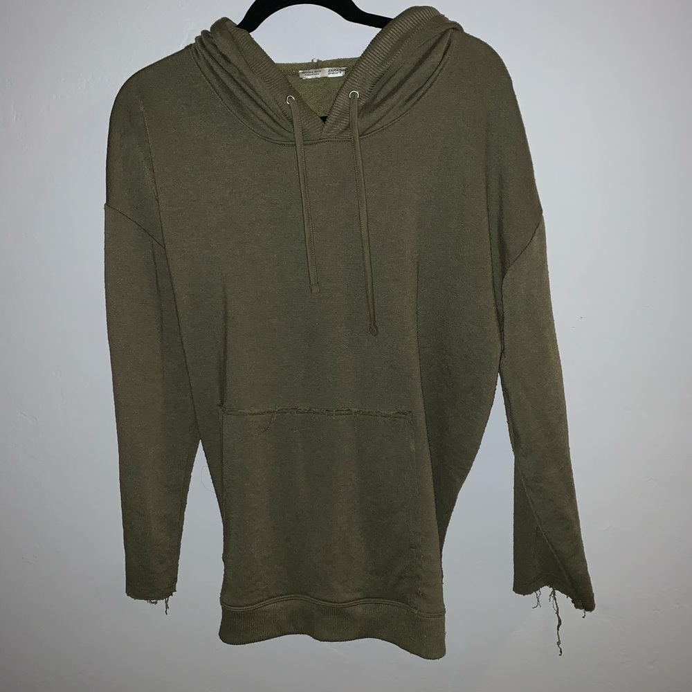 Zara distressed oversized hoodie